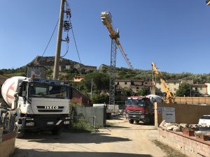 cantiere getto cls pompa cemento sicurezza protezione lavoro